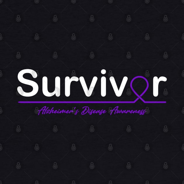 Alzheimer's Disease Awareness Survivor Heartbeat by KHANH HUYEN